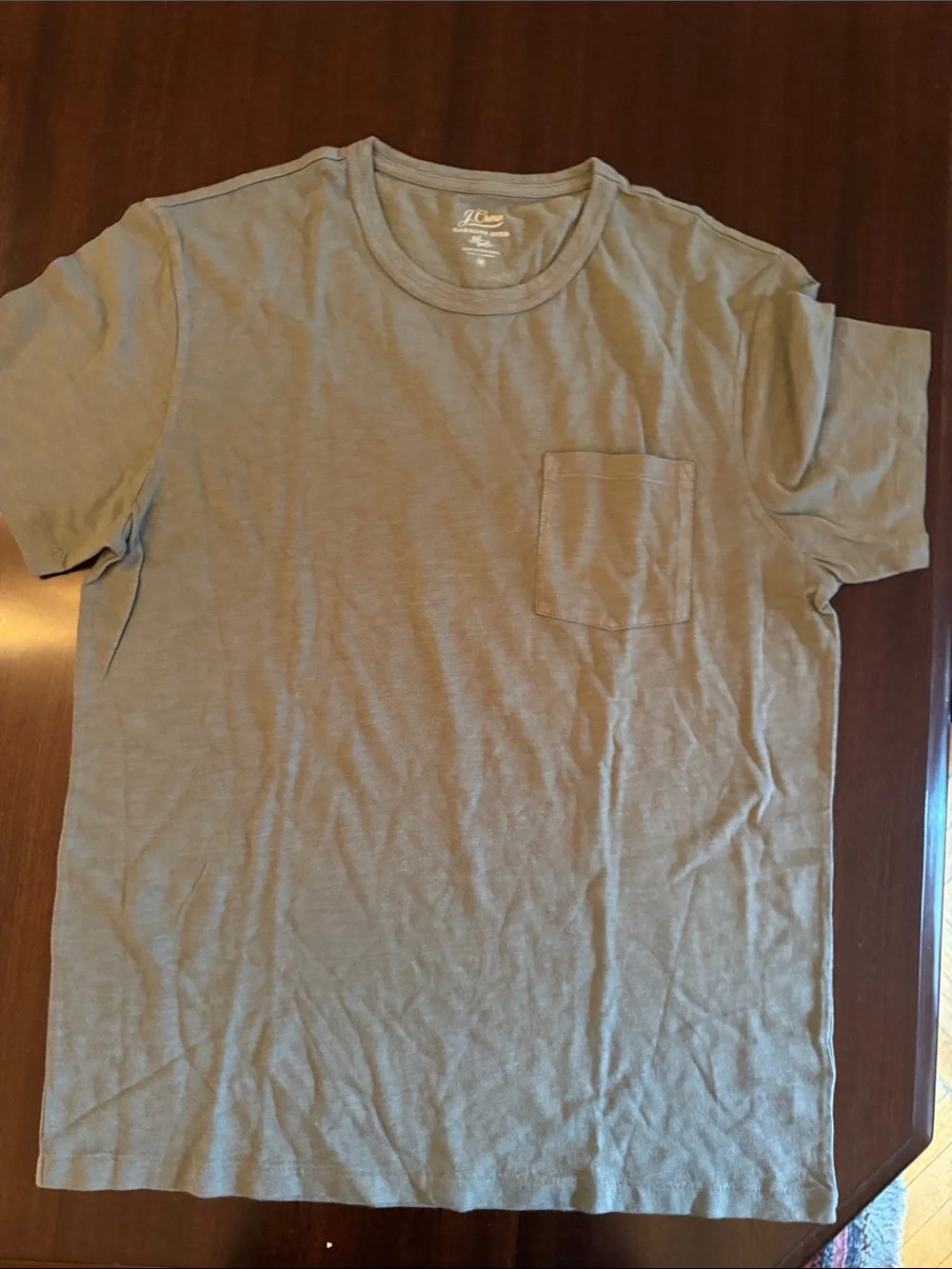 J. Crew Men’s Crewneck Pocket Tee in Olive